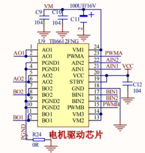 TB6612电机驱动芯片的内部结构
